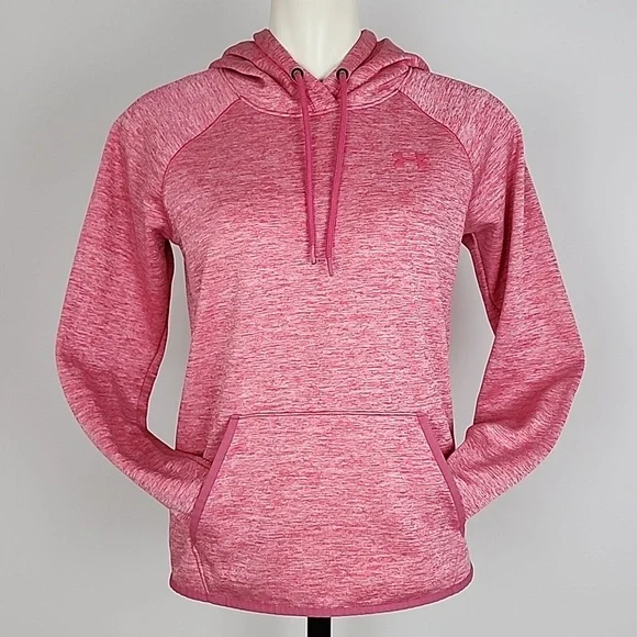 Under Armour Cold Gear Storm 1 Heathered Pink Hoodie Pocket Size S - Picture 4 of 14